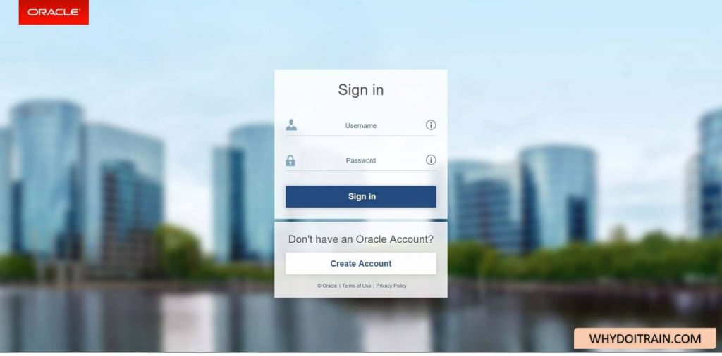 Login or Signup to Oracle Software Delivery Cloud