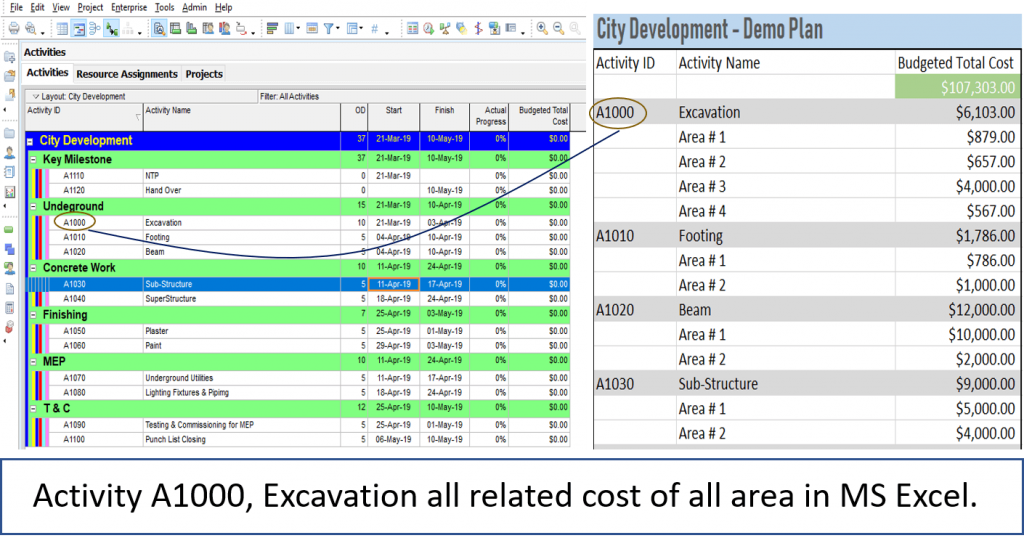 How to Assign Cost in Primavera P6 Microsoft Excel Import Export 1