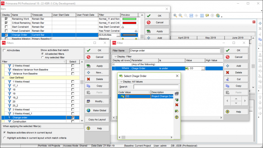 How to apply activity codes in Primavera P6.